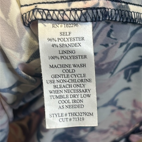 Connected Apparel Floral Faux Wrap Midi Dress Ruched Side Sleeveless Size 8 - Picture 11 of 16